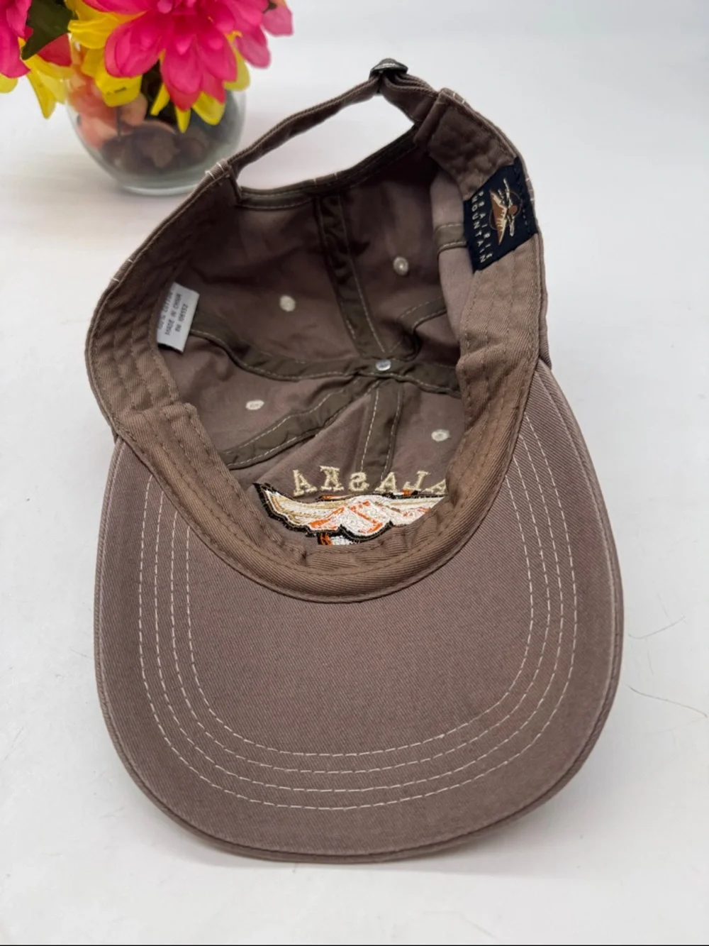 Alaska Embroidered Brown Baseball Cap
